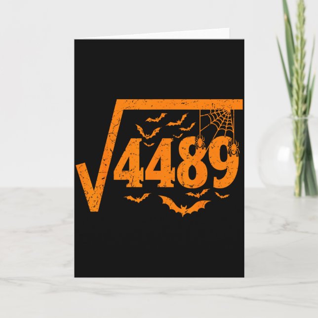 Square Root 4489 Funny Halloween Meme 67 Math Teac Karte (Vorderseite)