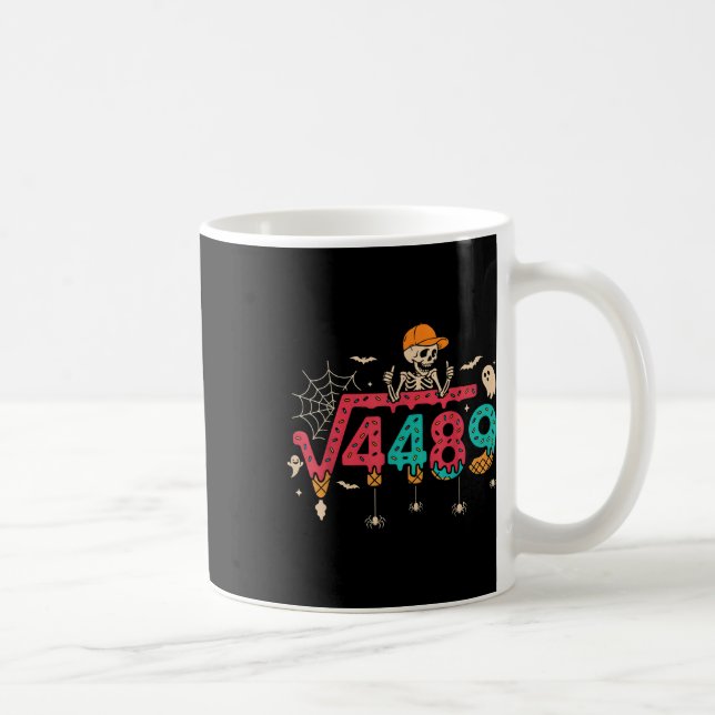Square Root 4489 Math Teacher Funny 67 Meme Hallow Kaffeetasse (Rechts)