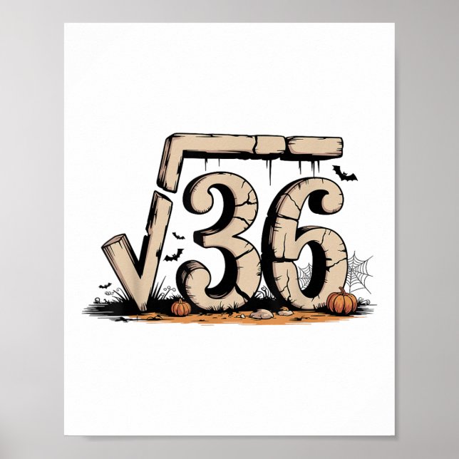 Square Root 67 Meme 6 7 Gen Alpha Halloween Six Se Poster (Vorne)
