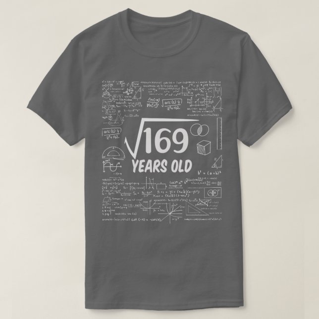 Square Root of 16913 th Birthday 13 Years Old Math T-Shirt (Design vorne)