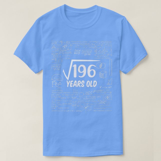 Square Root of 19614 th Birthday 14 Years Old Math T-Shirt (Design vorne)