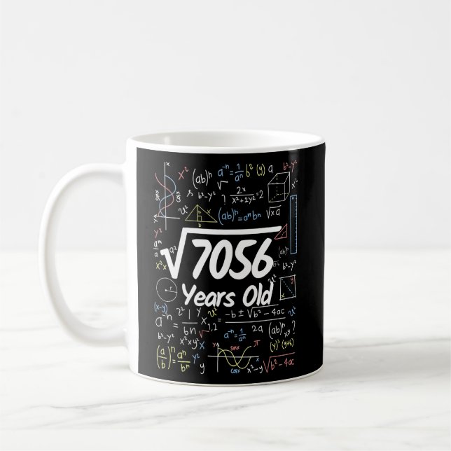 Square Root of 7056 84 Years Old Birthday 1 Kaffeetasse (Links)