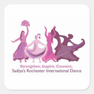 Square Sadiyas Rochester International Dance Quadratischer Aufkleber