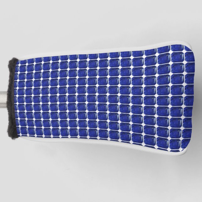 Square Sapphire Gemstone Blue Golf Headcover (Vorderseite)