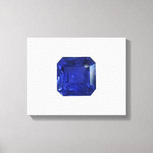 Square Sapphire Gemstone Blue Leinwanddruck