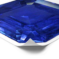 Square Sapphire Gemstone Blue