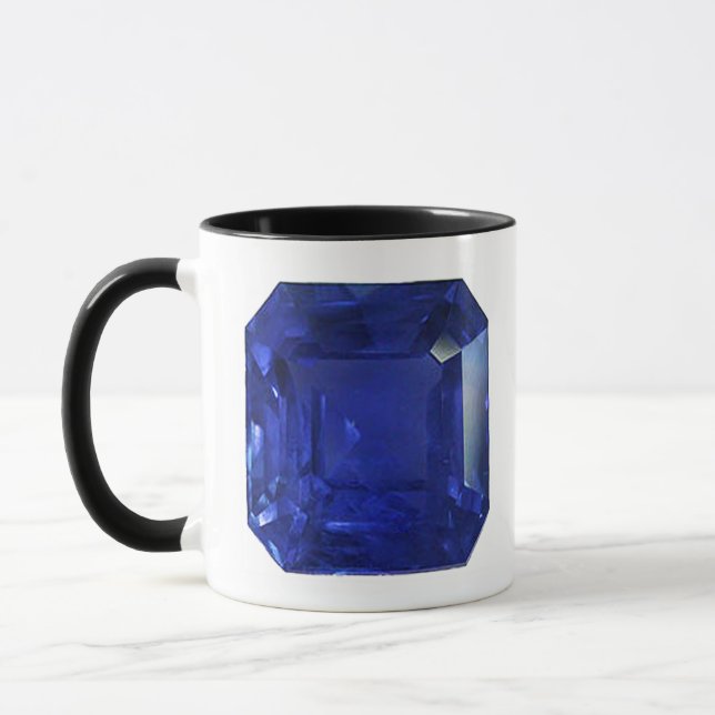 Square Sapphire Gemstone Blue Tasse (Links)