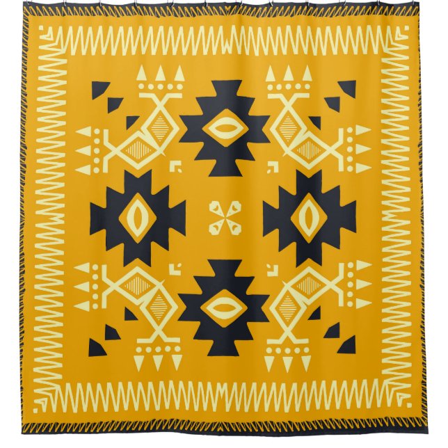 Square shawl, paisley floral batik. duschvorhang (Vorderseite)