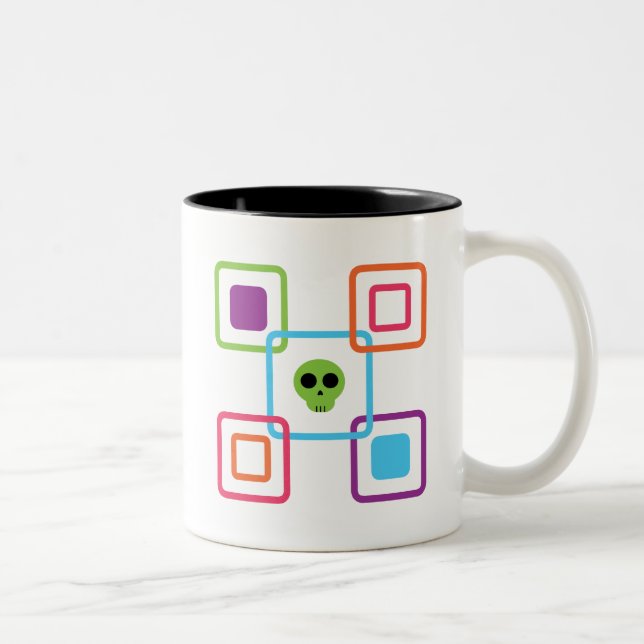 Square Skull Zweifarbige Tasse (Rechts)