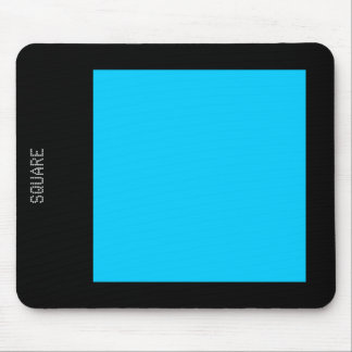 Square - Sky Blue und Black Mousepad