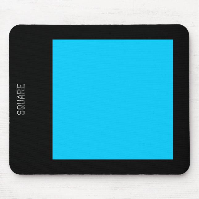 Square - Sky Blue und Black Mousepad (Vorne)