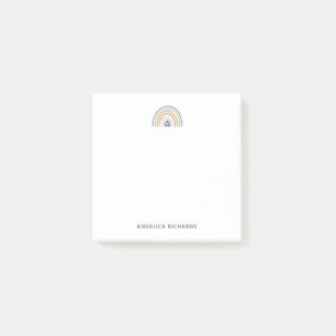 Square Soft Neutral Boho Regenbogen Herz Post-it Klebezettel