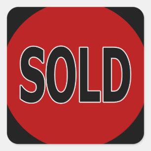 Square Sold Stickers