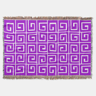 Square Spirals - Lila auf White Decke