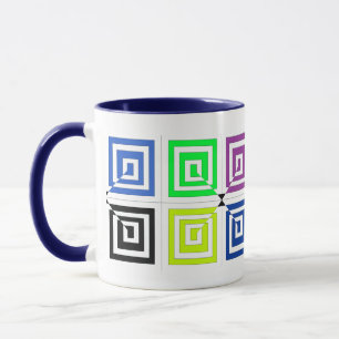 Square Spirals Tasse