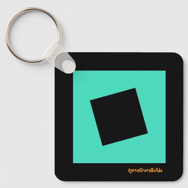 Square Square Square Keychain Schlüsselanhänger (Vorderseite)