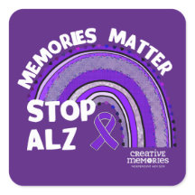 Square Sticker Alzheimer's Association