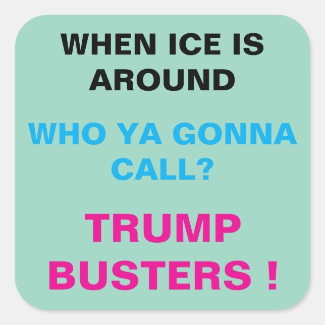 Square Stickers, sheet of six 3 inch stickeSticker Quadratischer Aufkleber (Vorderseite)