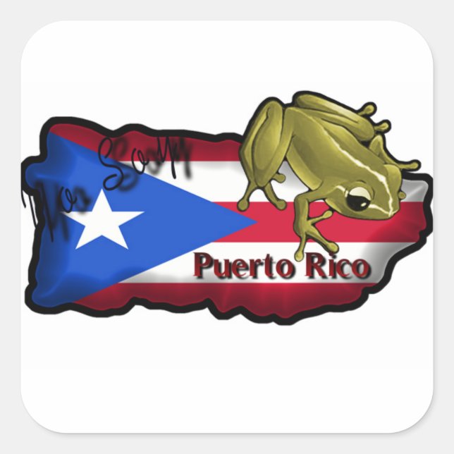 Square Stickers Yo Soy Puerto Rico (Vorderseite)