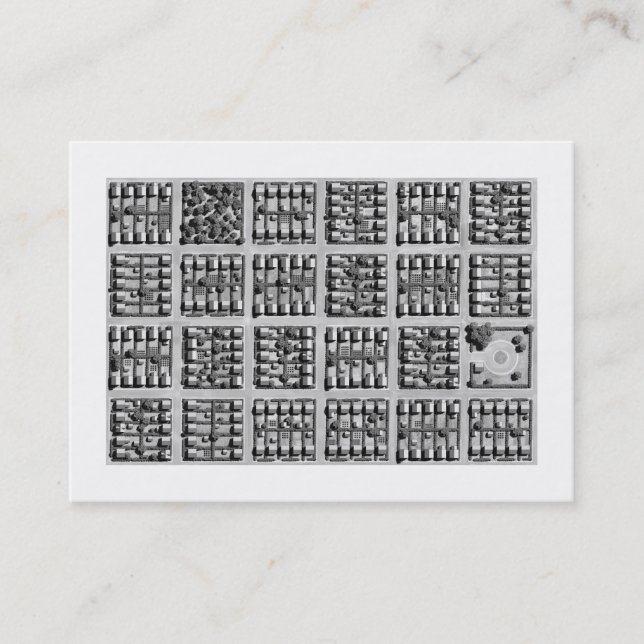 Square Town, Mini Artwork Visitenkarte (Vorderseite)