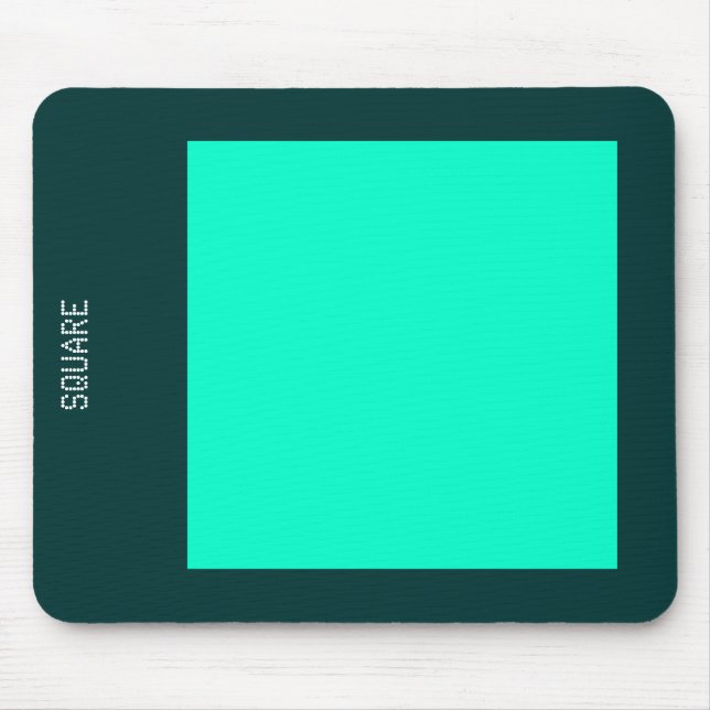 Square - Turquoise and Dk Green Mousepad (Vorne)