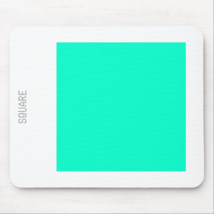 Square - Turquoise and White Mousepad