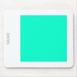 Square - Turquoise and White Mousepad