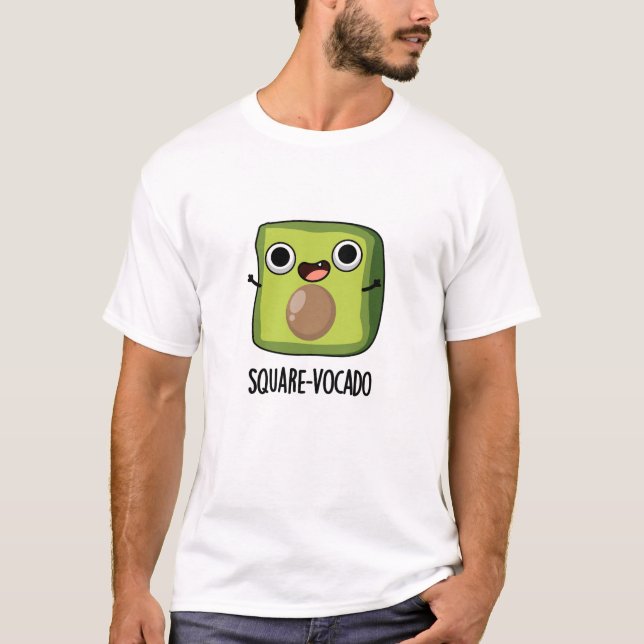 Square vocado Funny Avocado Puns T-Shirt (Vorderseite)