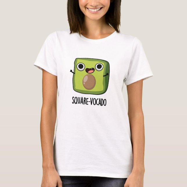 Square vocado Funny Avocado Puns T-Shirt (Vorderseite)
