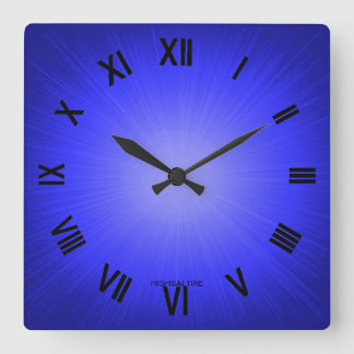Square Wall Clock blau durch Hoch Quadratische Wanduhr