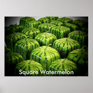 Square Watermelon Print Poster