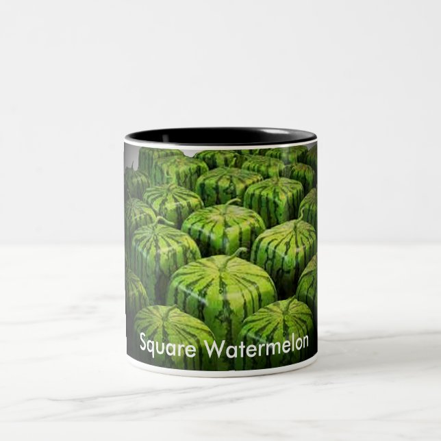 Square Watermelon Zweifarbige Tasse (Mittel)