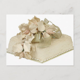 Square Wedding Cake Postkarte