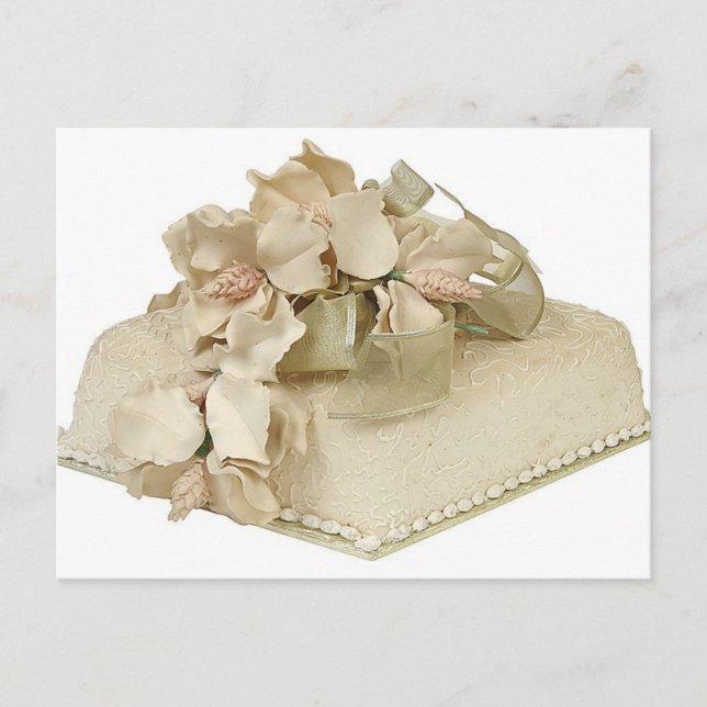 Square Wedding Cake Postkarte (Vorderseite)
