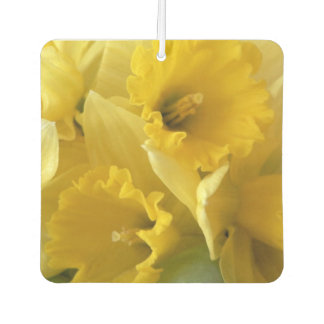 Square Yellow Daffodin Air Freshener Autolufterfrischer