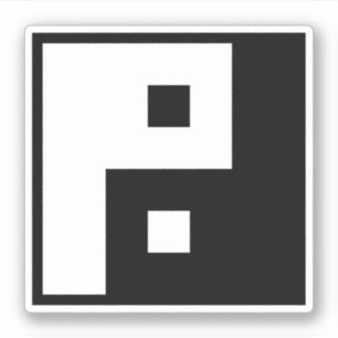 Square Yin Yang Aufkleber