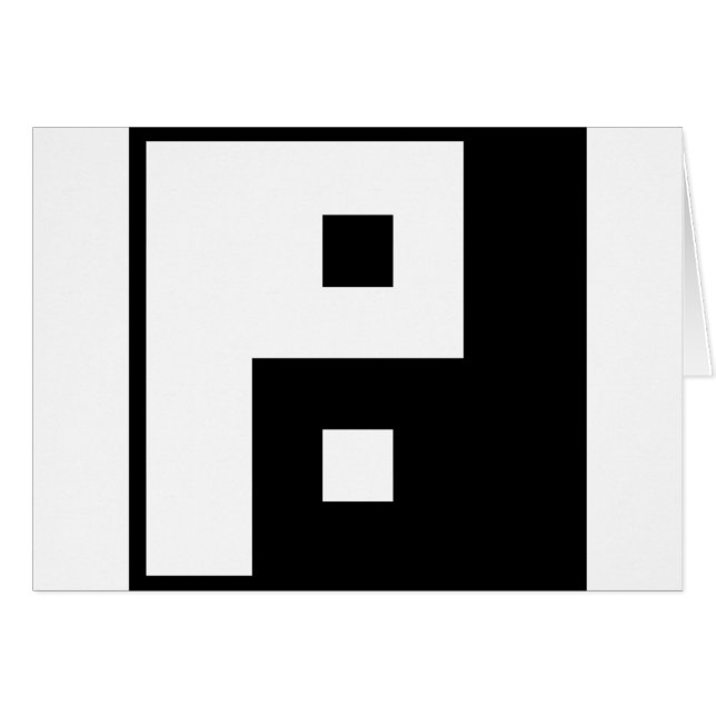 Square Yin Yang Card (Vorderseite (Horizontal))