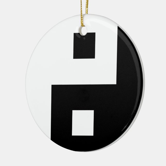 Square Yin Yang Keramik Ornament (Links)