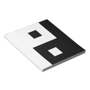 Square Yin Yang Notizblock