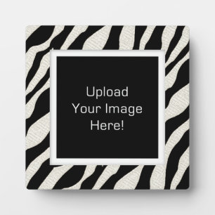 Square Zebra Print Foto Upload Display Plaque Fotoplatte