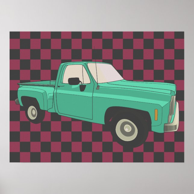 Squarebody, GMC, Chevy C10, LKW abholen, Stift Poster (Vorne)