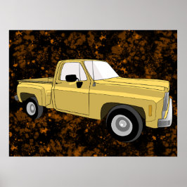 Squarebody, pick up, GMC, Chevy C10, Bild Poster