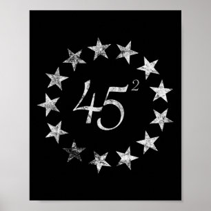 Squared Trump Betsy Ross Flag 2020 2024 Second Ter Poster