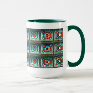 Squares Cooles Abstraktes Fine Fraktal Art Tasse