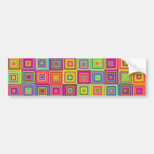 Squares Pattern Autoaufkleber