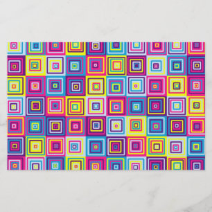 Squares Pattern Briefpapier