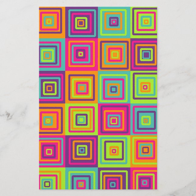Squares Pattern Briefpapier (Vorderseite)