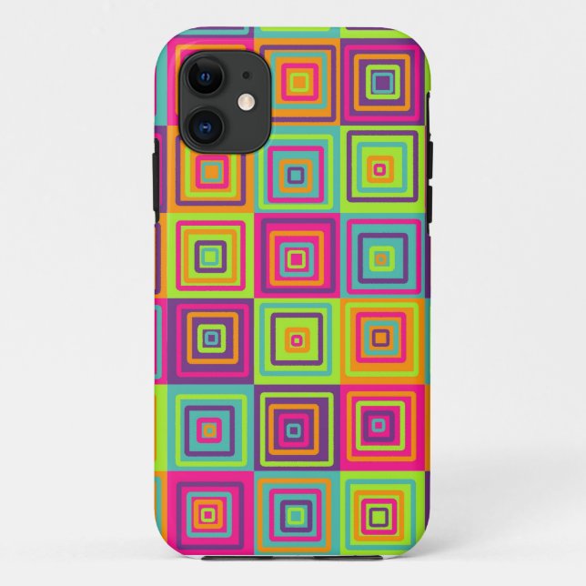 Squares Pattern Case-Mate iPhone Hülle (Rückseite)