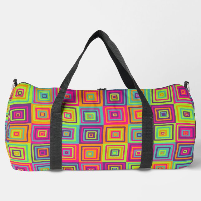 Squares Pattern Duffle Bag (Vorderseite)