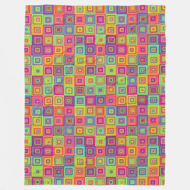 Squares Pattern Fleecedecke (Vorderseite)